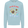Autism You Are My Heart I Am Your Voice ASD Mens Sweatshirt Jumper Light Blue