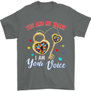 Autism You Are My Heart I Am Your Voice ASD Mens T-Shirt Cotton Gildan Charcoal