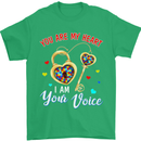 Autism You Are My Heart I Am Your Voice ASD Mens T-Shirt Cotton Gildan Irish Green