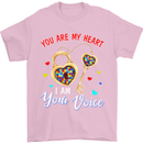 Autism You Are My Heart I Am Your Voice ASD Mens T-Shirt Cotton Gildan Light Pink