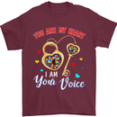 Autism You Are My Heart I Am Your Voice ASD Mens T-Shirt Cotton Gildan Maroon