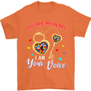 Autism You Are My Heart I Am Your Voice ASD Mens T-Shirt Cotton Gildan Orange