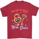 Autism You Are My Heart I Am Your Voice ASD Mens T-Shirt Cotton Gildan Red