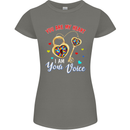 Autism You Are My Heart I Am Your Voice ASD Womens Petite Cut T-Shirt Charcoal