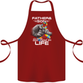 Autistic Father & Son Friends Autism ASD Cotton Apron 100% Organic Maroon