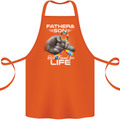 Autistic Father & Son Friends Autism ASD Cotton Apron 100% Organic Orange
