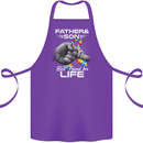 Autistic Father & Son Friends Autism ASD Cotton Apron 100% Organic Purple