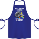 Autistic Father & Son Friends Autism ASD Cotton Apron 100% Organic Royal Blue