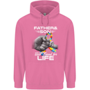 Autistic Father & Son Friends Autism ASD Mens 80% Cotton Hoodie Azelea