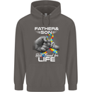 Autistic Father & Son Friends Autism ASD Mens 80% Cotton Hoodie Charcoal