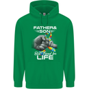 Autistic Father & Son Friends Autism ASD Mens 80% Cotton Hoodie Irish Green