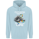 Autistic Father & Son Friends Autism ASD Mens 80% Cotton Hoodie Light Blue