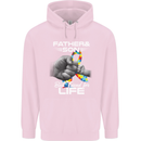 Autistic Father & Son Friends Autism ASD Mens 80% Cotton Hoodie Light Pink