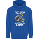 Autistic Father & Son Friends Autism ASD Mens 80% Cotton Hoodie Royal Blue