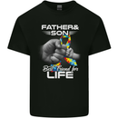Autistic Father & Son Friends Autism ASD Mens Cotton T-Shirt Tee Top Black