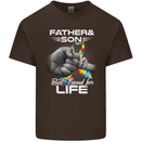Autistic Father & Son Friends Autism ASD Mens Cotton T-Shirt Tee Top Dark Chocolate