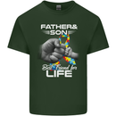 Autistic Father & Son Friends Autism ASD Mens Cotton T-Shirt Tee Top Forest Green