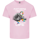 Autistic Father & Son Friends Autism ASD Mens Cotton T-Shirt Tee Top Light Pink