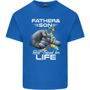 Autistic Father & Son Friends Autism ASD Mens Cotton T-Shirt Tee Top Royal Blue