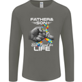 Autistic Father & Son Friends Autism ASD Mens Long Sleeve T-Shirt Charcoal