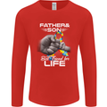 Autistic Father & Son Friends Autism ASD Mens Long Sleeve T-Shirt Red