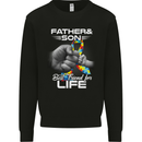 Autistic Father & Son Friends Autism ASD Mens Sweatshirt Jumper Black
