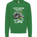 Autistic Father & Son Friends Autism ASD Mens Sweatshirt Jumper Irish Green