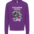 Autistic Father & Son Friends Autism ASD Mens Sweatshirt Jumper Purple