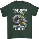Autistic Father & Son Friends Autism ASD Mens T-Shirt Cotton Gildan Forest Green