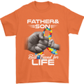 Autistic Father & Son Friends Autism ASD Mens T-Shirt Cotton Gildan Orange