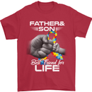 Autistic Father & Son Friends Autism ASD Mens T-Shirt Cotton Gildan Red