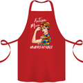 Autistic Mum Unbreakable Autism ASD Cotton Apron 100% Organic Red