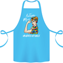 Autistic Mum Unbreakable Autism ASD Cotton Apron 100% Organic Turquoise