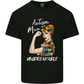 Autistic Mum Unbreakable Autism ASD Mens Cotton T-Shirt Tee Top Black