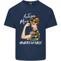 Autistic Mum Unbreakable Autism ASD Mens Cotton T-Shirt Tee Top Navy Blue