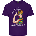Autistic Mum Unbreakable Autism ASD Mens Cotton T-Shirt Tee Top Purple