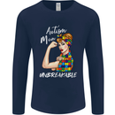 Autistic Mum Unbreakable Autism ASD Mens Long Sleeve T-Shirt Navy Blue