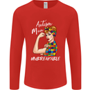 Autistic Mum Unbreakable Autism ASD Mens Long Sleeve T-Shirt Red