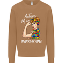 Autistic Mum Unbreakable Autism ASD Mens Sweatshirt Jumper Caramel Latte