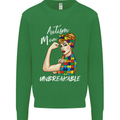 Autistic Mum Unbreakable Autism ASD Mens Sweatshirt Jumper Irish Green