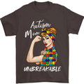 Autistic Mum Unbreakable Autism ASD Mens T-Shirt Cotton Gildan Dark Chocolate