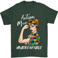 Autistic Mum Unbreakable Autism ASD Mens T-Shirt Cotton Gildan Forest Green