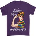 Autistic Mum Unbreakable Autism ASD Mens T-Shirt Cotton Gildan Purple