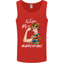 Autistic Mum Unbreakable Autism ASD Mens Vest Tank Top Red