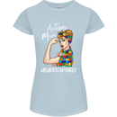 Autistic Mum Unbreakable Autism ASD Womens Petite Cut T-Shirt Light Blue