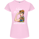 Autistic Mum Unbreakable Autism ASD Womens Petite Cut T-Shirt Light Pink