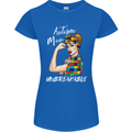 Autistic Mum Unbreakable Autism ASD Womens Petite Cut T-Shirt Royal Blue