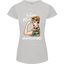 Autistic Mum Unbreakable Autism ASD Womens Petite Cut T-Shirt Sports Grey