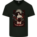 Avada Kedavra Day of the Dead DOTD Mens V-Neck Cotton T-Shirt Black