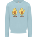 Avocado Gym Funny Fitness Training Healthy Kids Sweatshirt Jumper Light Blue